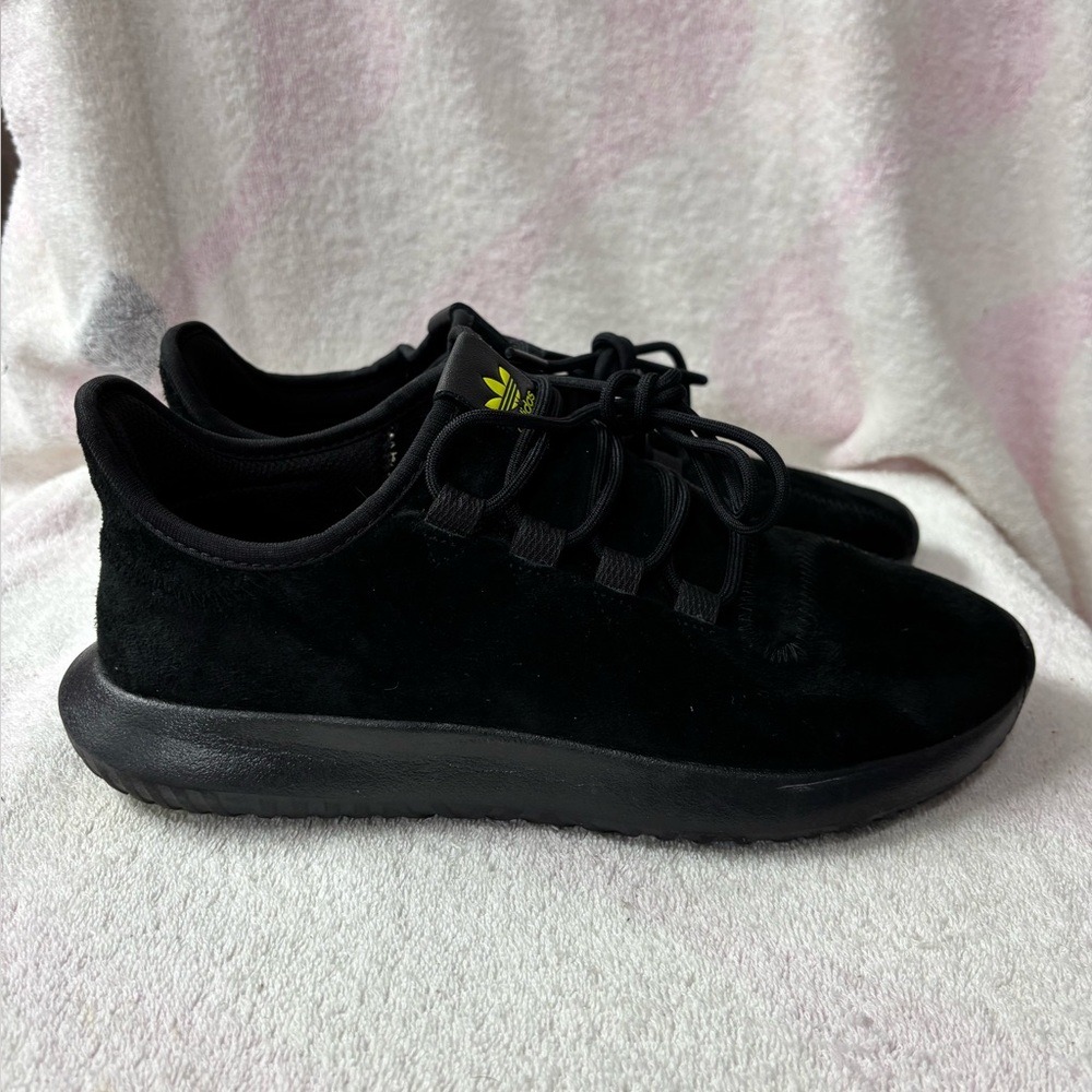 Adidas Tubular Shadow Black Core Suede Leather Women’s Size 9